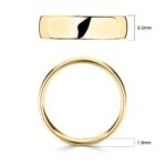 6.0mm Luxury Court Wedding Ring, 18ct Yellow Gold - Image 2