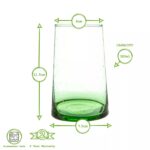 6 Piece Merzouga Recycled Highball Glasses Set Drinking Glass 320ml Green - Image 3