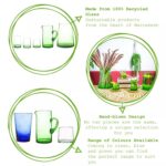 6 Piece Merzouga Recycled Highball Glasses Set Drinking Glass 320ml Green - Image 2
