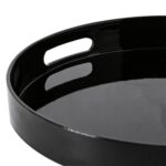 6 Round Serving Trays - Centre Piece With Handles Black - Image 4