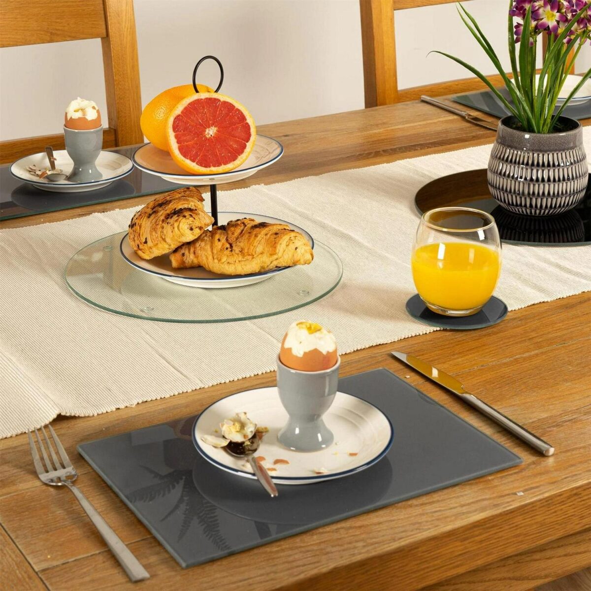 6pc Glass Dining Tab 8b784e672b923d89cd2b5a575cc70eba