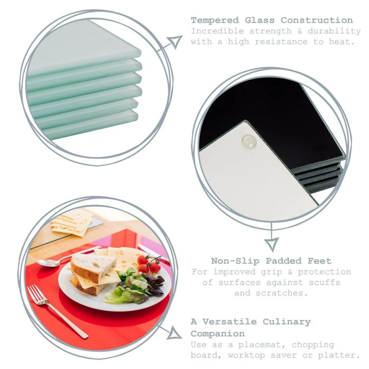 6pc Glass Dining Tab 94dd08a129dfcc7c088e5d904d8d823a