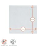 6pc Glass Drink Coasters Set Square Hague Blue 10cm - Image 3