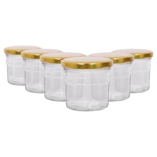 6x 130ml Glass Jam J 09d55c789ddd429a5ec16e86bc9cba22