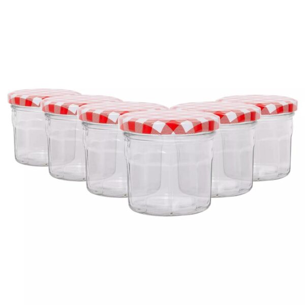 6x 130ml Glass Jam J 4b2f1091474c45efd4f7d8fa3af72dee