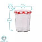 6x 150ml Glass Jam Jars with Green Lids Chutney Preserve Honey Pickle Storage - Image 3