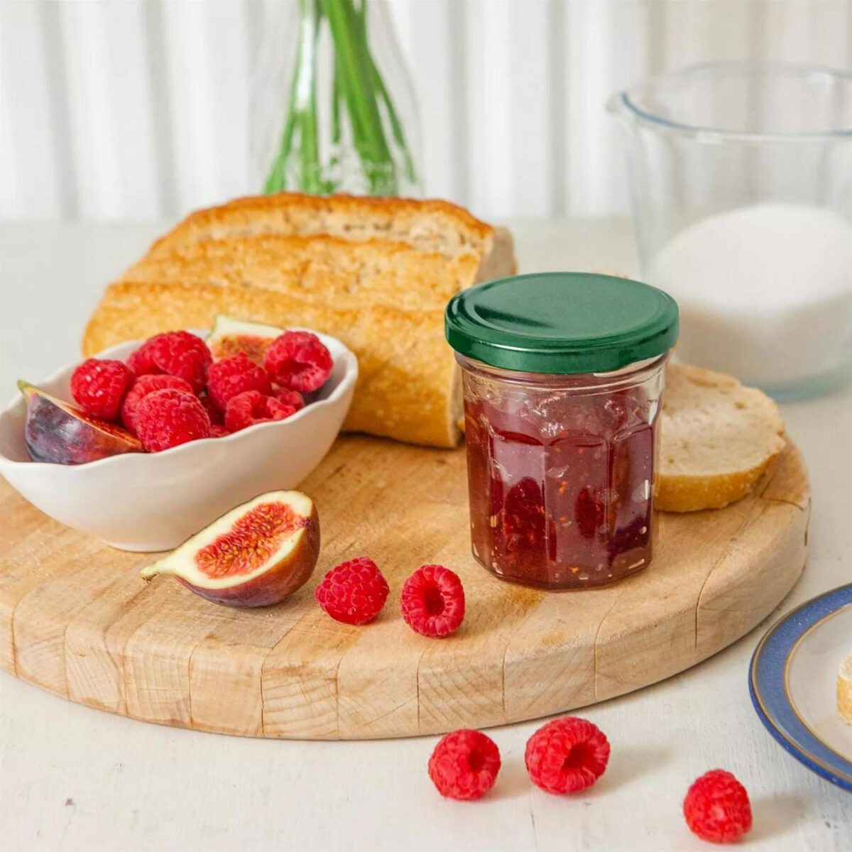 6x 150ml Glass Jam Jars with Green Lids Chutney Preserve Honey Pickle Storage - Image 7