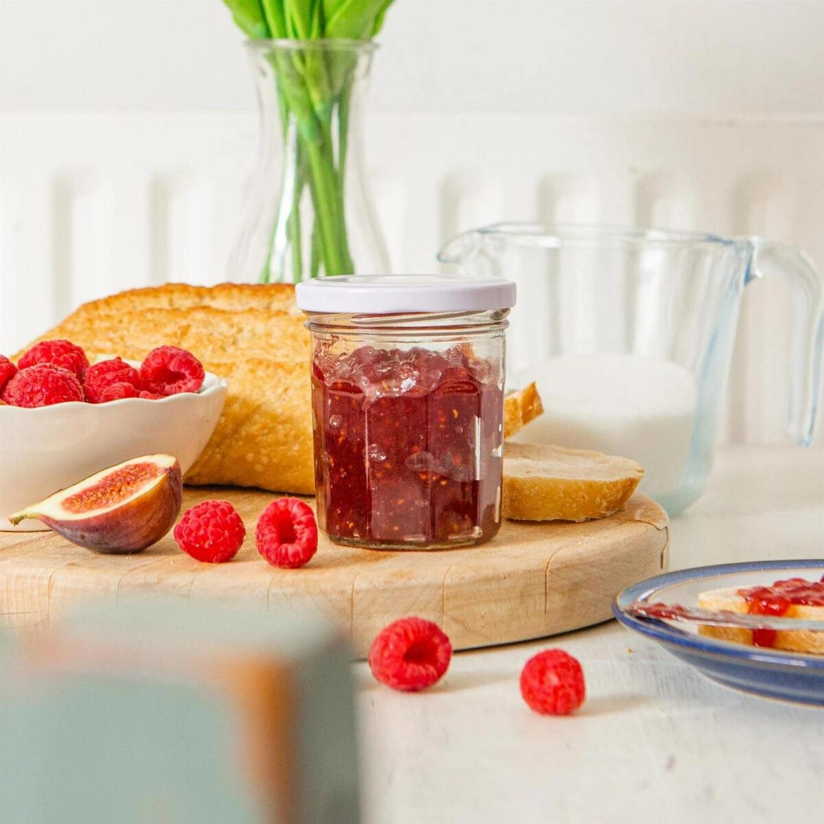 6x 150ml Glass Jam Jars with White Lids Chutney Preserve Honey Pickle Storage - Image 5