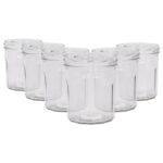 6x 250ml Glass Jam Jars Twist Top Chutney Preserve Honey Pickle Storage