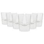 6x 25ml Wide Shot Glasses Clear Reusable Christmas Liqueur Party Glass Set