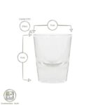 6x 25ml Wide Shot Glasses Clear Reusable Christmas Liqueur Party Glass Set - Image 3