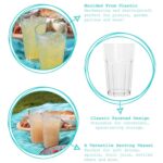 6x 580ml Reusable Plastic Highball Glasses Shatterproof Durable Drinking Cups - Image 2