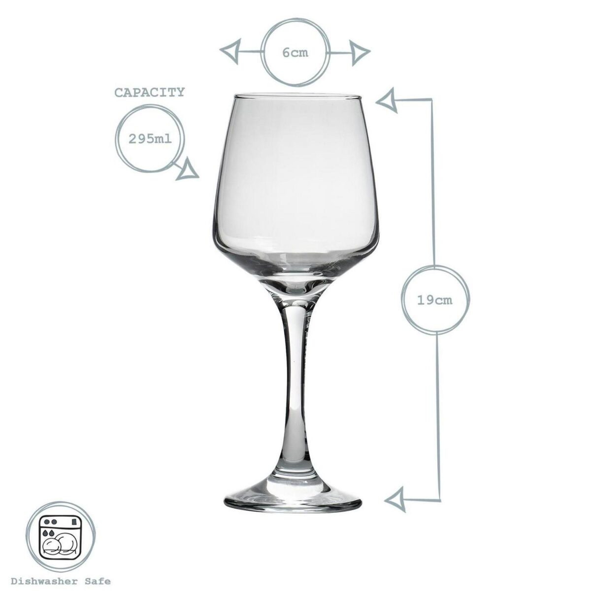 6x Argon Tableware Tallo White Wine Glasses Contemporary Glassware 295ml Clear - Image 3