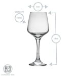 6x Argon Tableware Tallo White Wine Glasses Contemporary Glassware 295ml Clear - Image 3