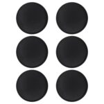 6x Black 35.5cm Round Non-Slip Serving Trays Plastic Food Tea Dinner Trays