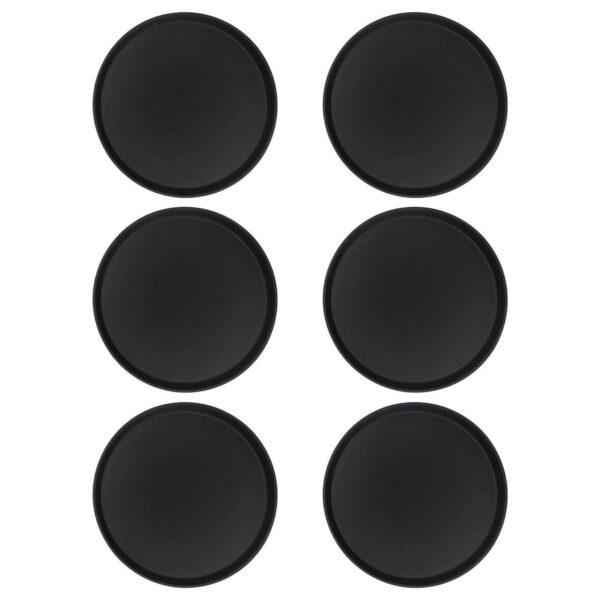 6x Black 40 5cm Roun abf007dd57f11ee70cec319a4e97416a