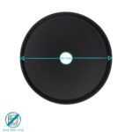6x Black 45.5cm Round Non-Slip Serving Trays Plastic Food Tea Dinner Trays - Image 3