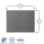 6x Black 50cm x 40cm Glass Placemats Kitchen Dining Dinner Table Place Mats Set - Image 3