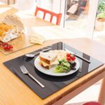 6x Black 50cm x 40cm Glass Placemats Kitchen Dining Dinner Table Place Mats Set - Image 5