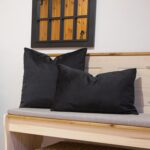 6x Black 60cm x 40cm Rectangle Velvet Cushions Large Scatter Cushions with Cover - Image 6