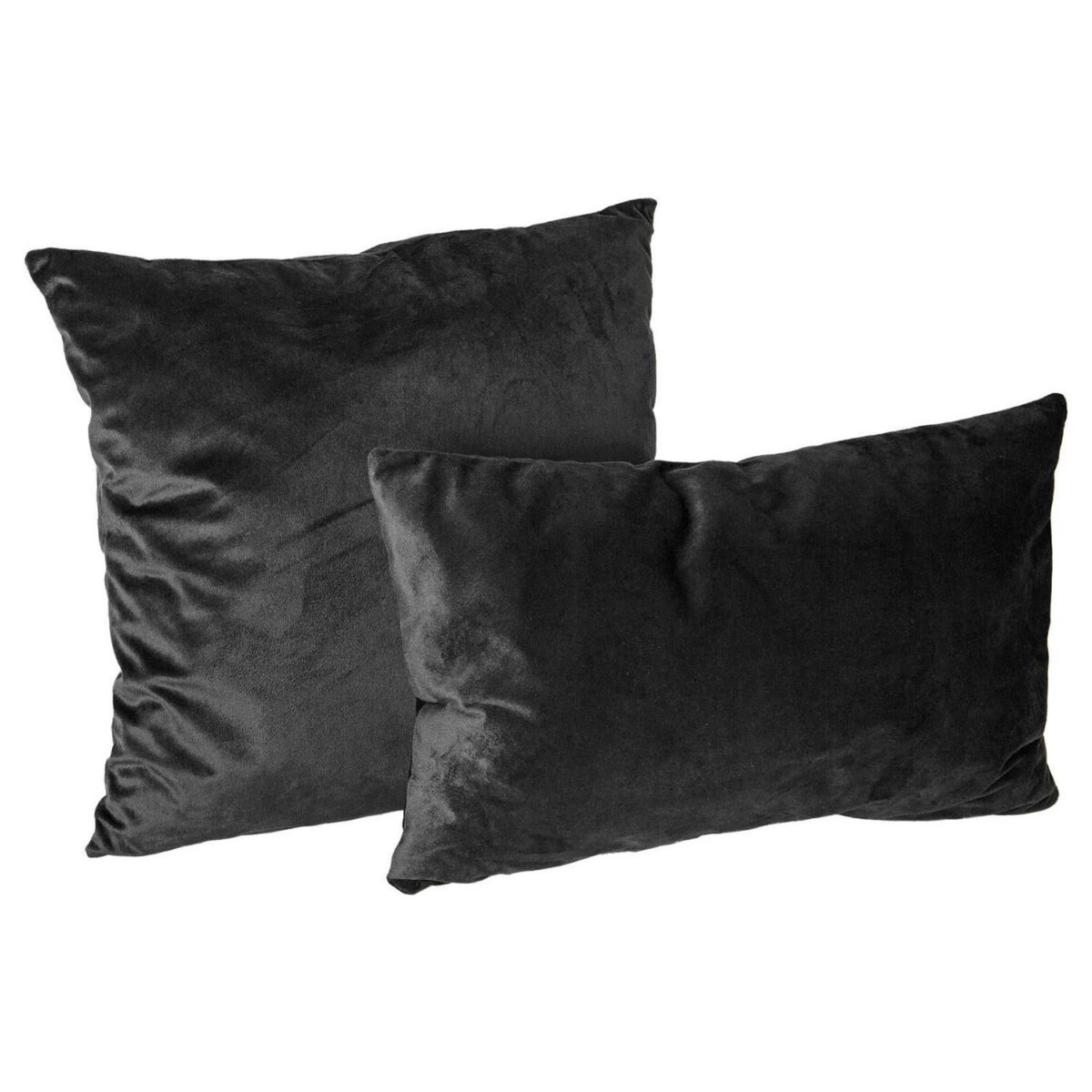 6x Black 60cm x 40cm Rectangle Velvet Cushions Large Scatter Cushions with Cover - Image 4