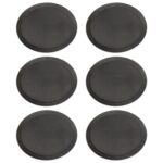 6x Black 79cm x 66cm Oval Non-Slip Serving Trays Plastic Food Tea Dinner Trays