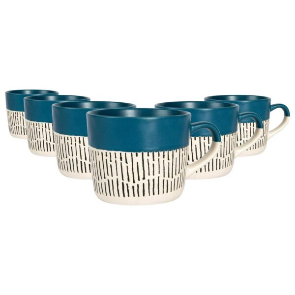 6x Blue 450ml Dipped 2c9b54688cdd6a7a5ae0e74bcb23e934