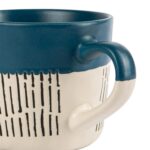 6x Blue 450ml Dipped Dash Stoneware Coffee Mugs Large Ceramic Tea Cups Set - Image 4