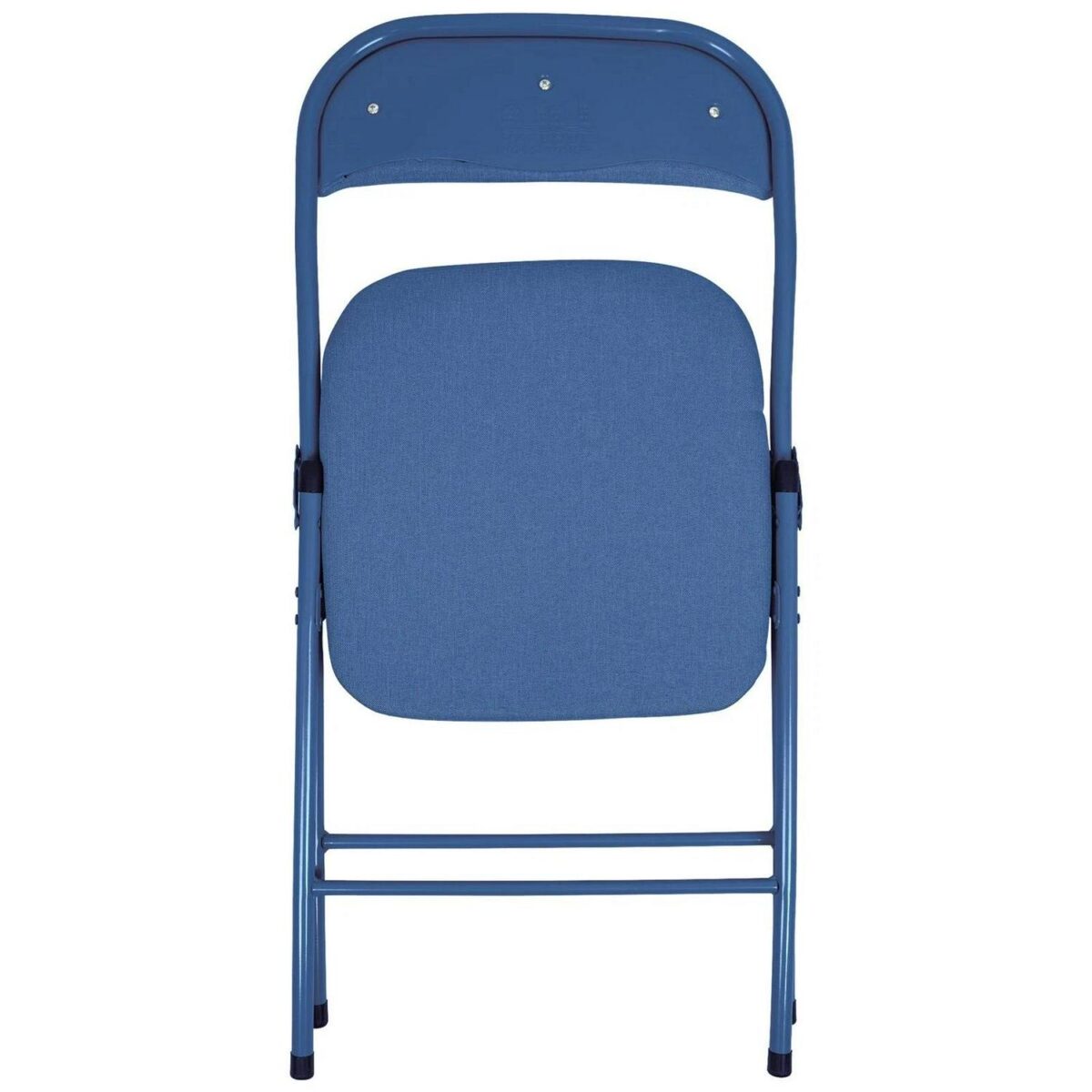 6x Blue Fabric Padded Metal Folding Chairs Foldable Office Dining Chair - Image 4