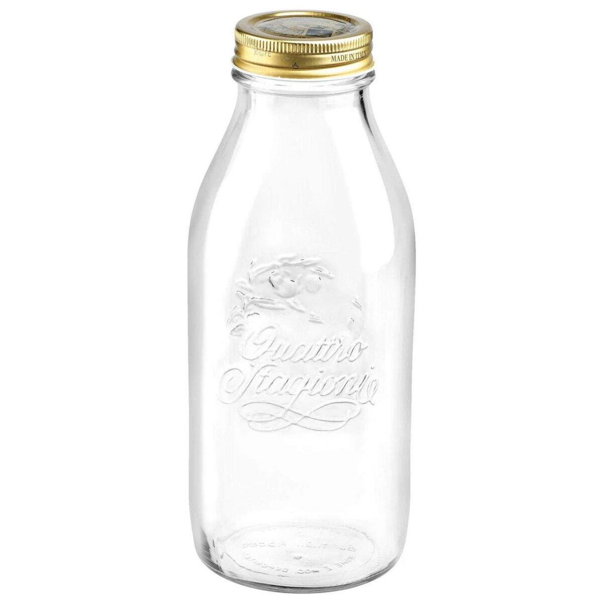 6x Bormioli Rocco 1L Quattro Stagioni Glass Bottles with Screw Top Lid - Image 4