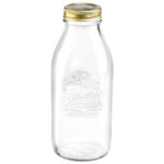 6x Bormioli Rocco 1L Quattro Stagioni Glass Bottles with Screw Top Lid - Image 4