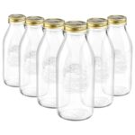 6x Bormioli Rocco 1L Quattro Stagioni Glass Bottles with Screw Top Lid