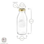 6x Bormioli Rocco 1L Quattro Stagioni Glass Bottles with Screw Top Lid - Image 3