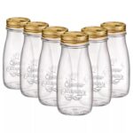 6x Bormioli Rocco 400ml Quattro Stagioni Glass Bottles with Screw Top Lid