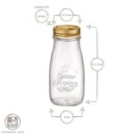 6x Bormioli Rocco 400ml Quattro Stagioni Glass Bottles with Screw Top Lid - Image 3
