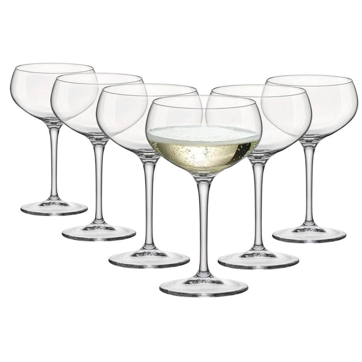 6x Bormioli Rocco Bartender Glass Champagne Coupe Saucers Glasses 305ml - Image 1