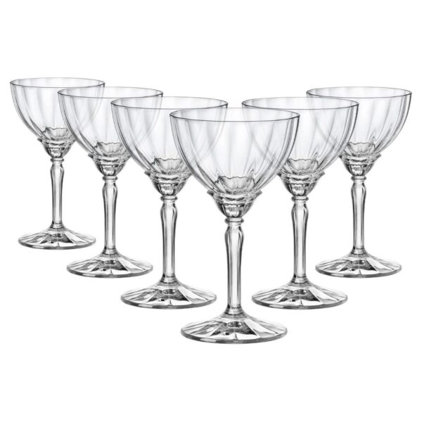 6x Bormioli Rocco Florian Champagne Cocktail Saucers Martini 240ml Clear