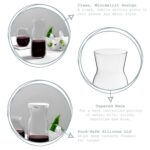 6x Brocca Glass Carafes and Silicone Lids Decanter Water Iced Tea 700ml Clear - Image 2