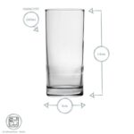6x Classic Highball Glasses Modern Water Juice Cocktail Tumblers 295ml Clear - Image 3