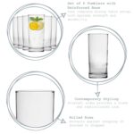 6x Classic Highball Glasses Modern Water Juice Cocktail Tumblers 295ml Clear - Image 2