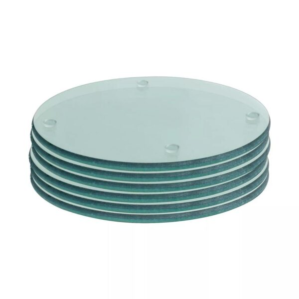 6x Clear 10cm Round 0fe08af6981b9fbfb21592bfea1d17a3