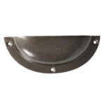 6x Curved Cabinet Cup Handle Cast Iron Cupboard Handles 130mm x 50mm Raw - Image 3