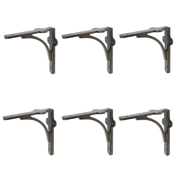 6x Curved Iron Shelf 9594df7b249ca1d187a5309c67cf1cc8