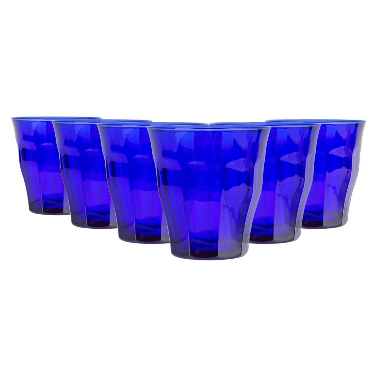 6x Duralex Sapphire 250ml Picardie Glass Tumblers Water Whiskey Drinking Cup Set - Image 1