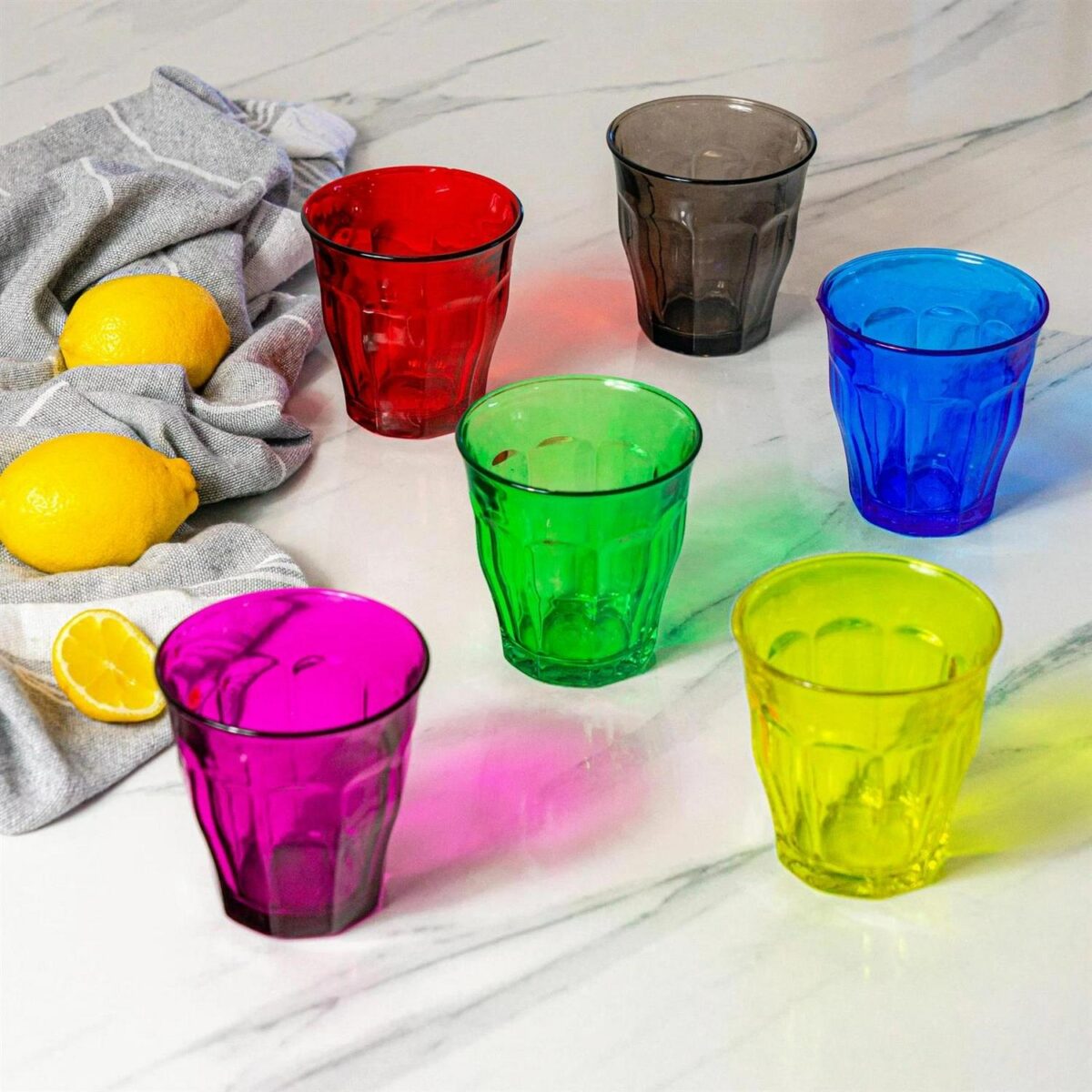 6x Duralex Sapphire 250ml Picardie Glass Tumblers Water Whiskey Drinking Cup Set - Image 7