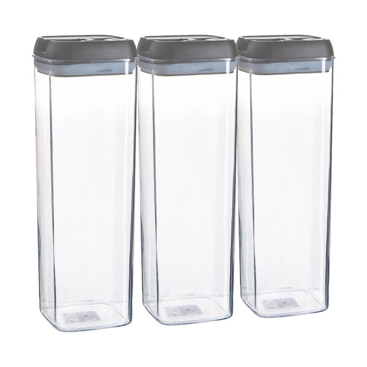 6x Flip Lock Plastic Food Storage Containers Kitchen Food Canister 1.9 Litre - Image 1