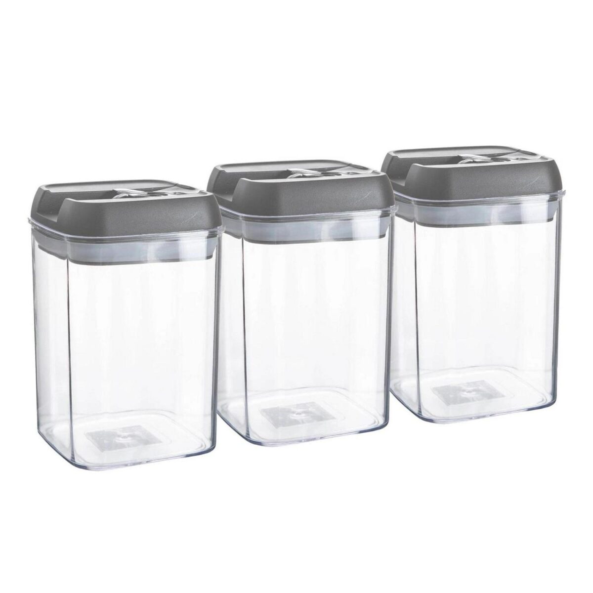 6x Flip Lock Plastic Food Storage Containers Kitchen Pantry Food Canister 800ml - Image 1