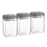 6x Flip Lock Plastic Food Storage Containers Kitchen Pantry Food Canister 800ml