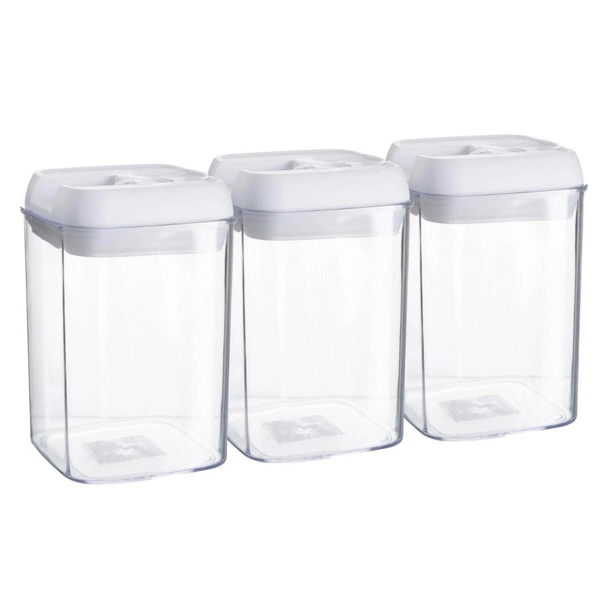 6x Flip Lock Plastic Food Storage Containers Kitchen Pantry Food Canister 800ml - Image 1