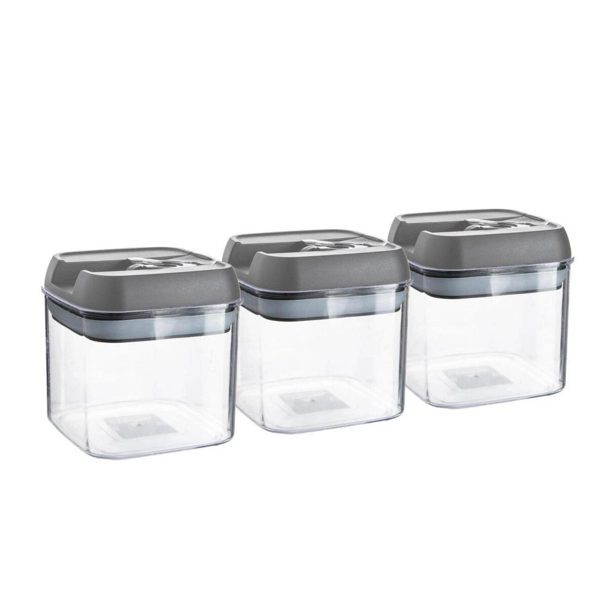 6x Flip Lock Plastic Food Storage Containers Kitchen Pantry Food Canister 500ml - Image 1